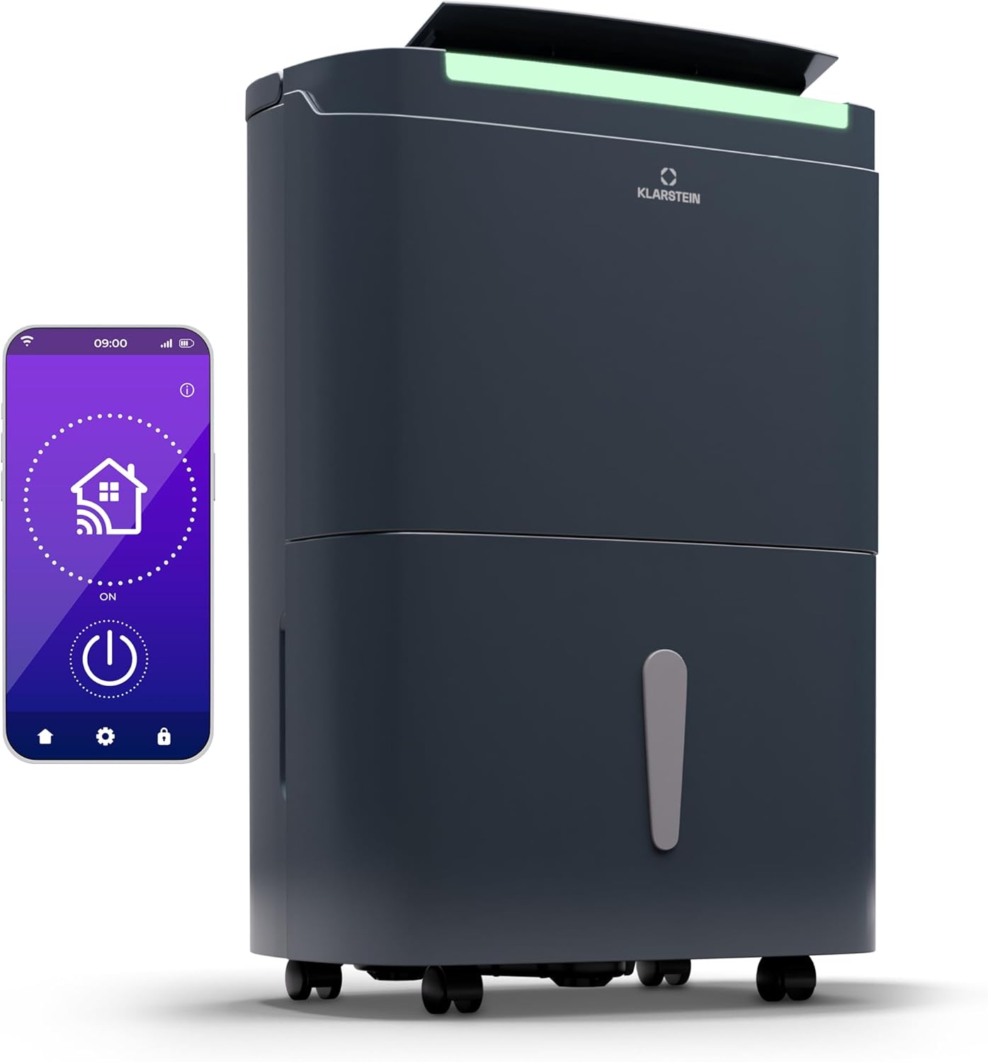 Klarstein Luftentfeuchter bis 55m², Smart Dehumidifier für Wohnung, Bad & Keller, 50L, WLAN IoT App