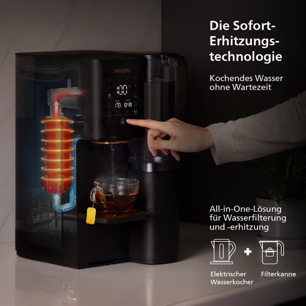 Philips Umkehrosmose-Wasserstation ADD6920BK01/10, Aquaporin Inside, eliminiert bis zu 110 Substanzen