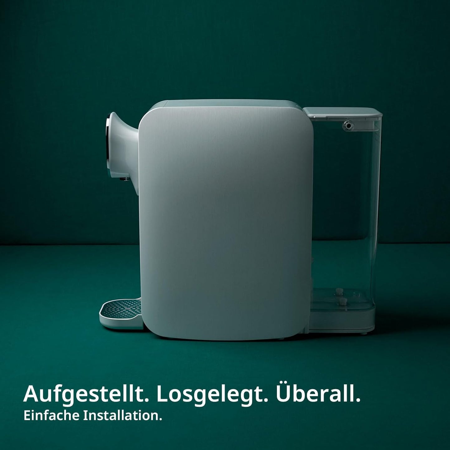 OsmoFresh Quella Pro Black Auftisch Osmoseanlage, 6 Temperaturstufen, 7-fach Filterung, UV, kalkfreies Trinkwasser