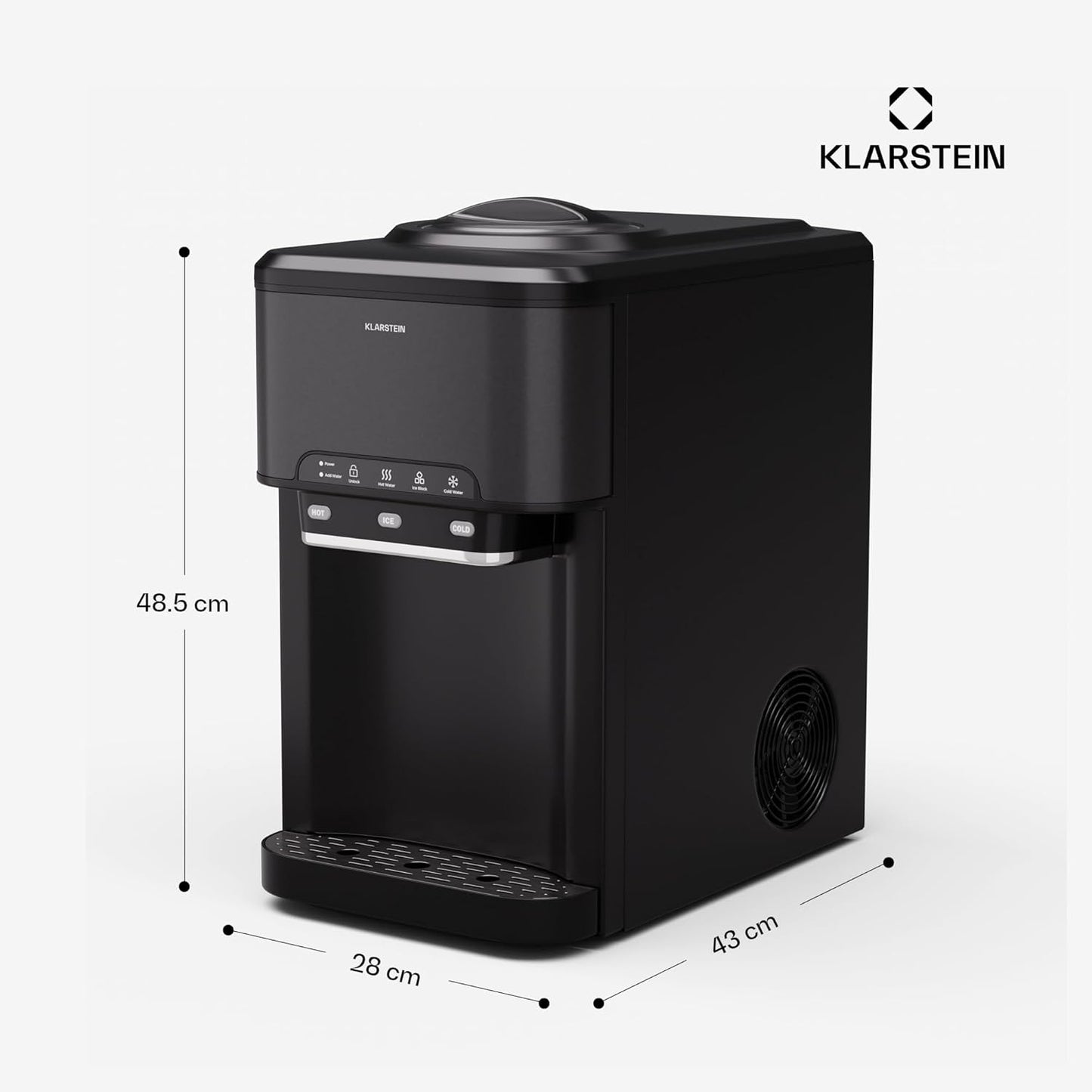 Klarstein ArcticBlend 3in1-Eiswürfelmaschine – 20 kg/24 h, Kugeleis & Crushed Ice, 6-Liter-Wassertank