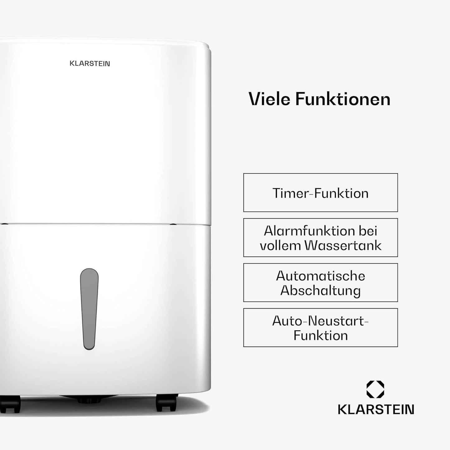 Klarstein Luftentfeuchter bis 55m², Smart Dehumidifier für Wohnung, Bad & Keller, 50L, WLAN IoT App