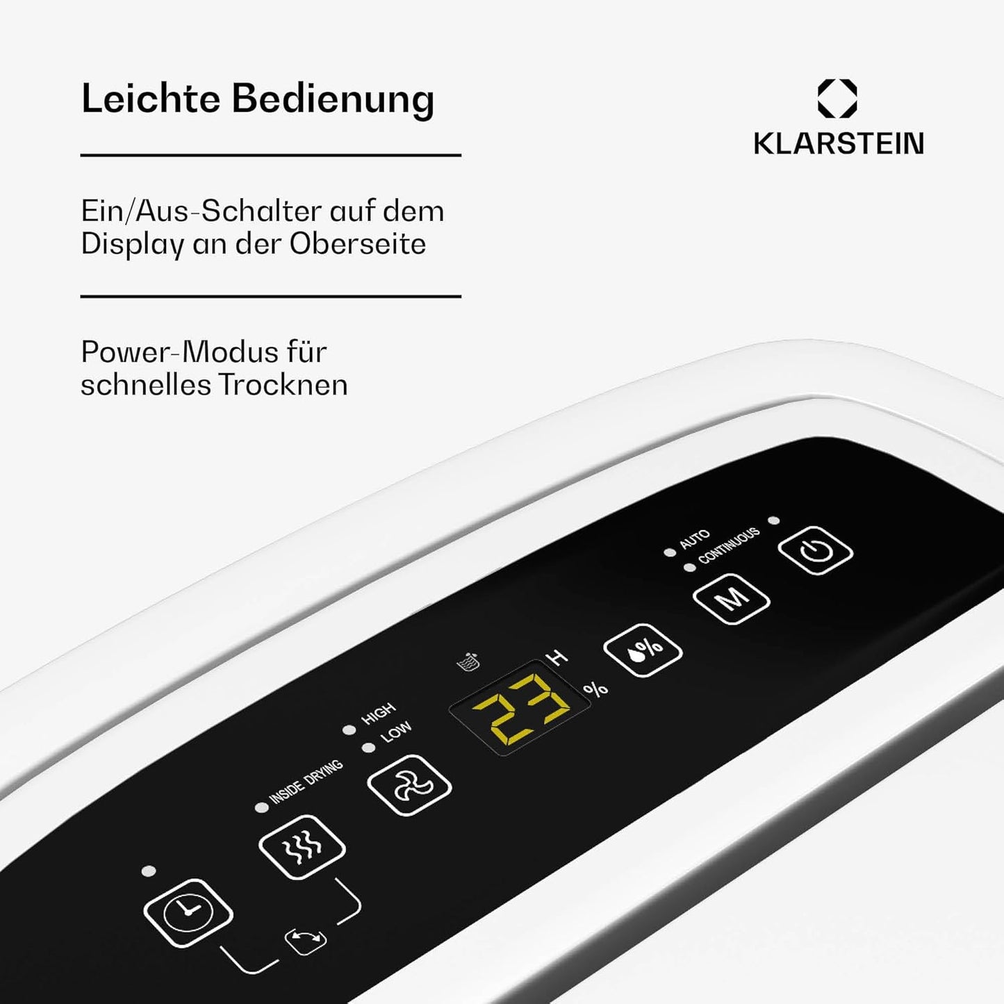 Klarstein Luftentfeuchter bis 55m², Smart Dehumidifier für Wohnung, Bad & Keller, 50L, WLAN IoT App