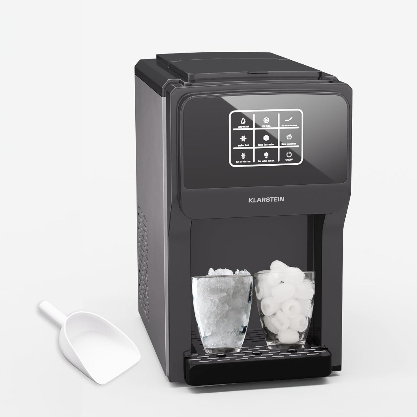 Klarstein ArcticBlend 3in1-Eiswürfelmaschine – 20 kg/24 h, Kugeleis & Crushed Ice, 6-Liter-Wassertank