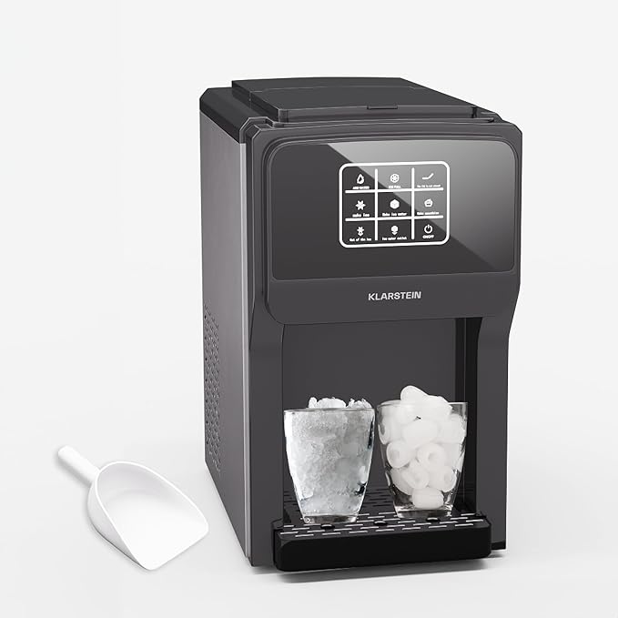 Klarstein ArcticBlend 3in1-Eiswürfelmaschine – 20 kg/24 h, Kugeleis & Crushed Ice, 6-Liter-Wassertank