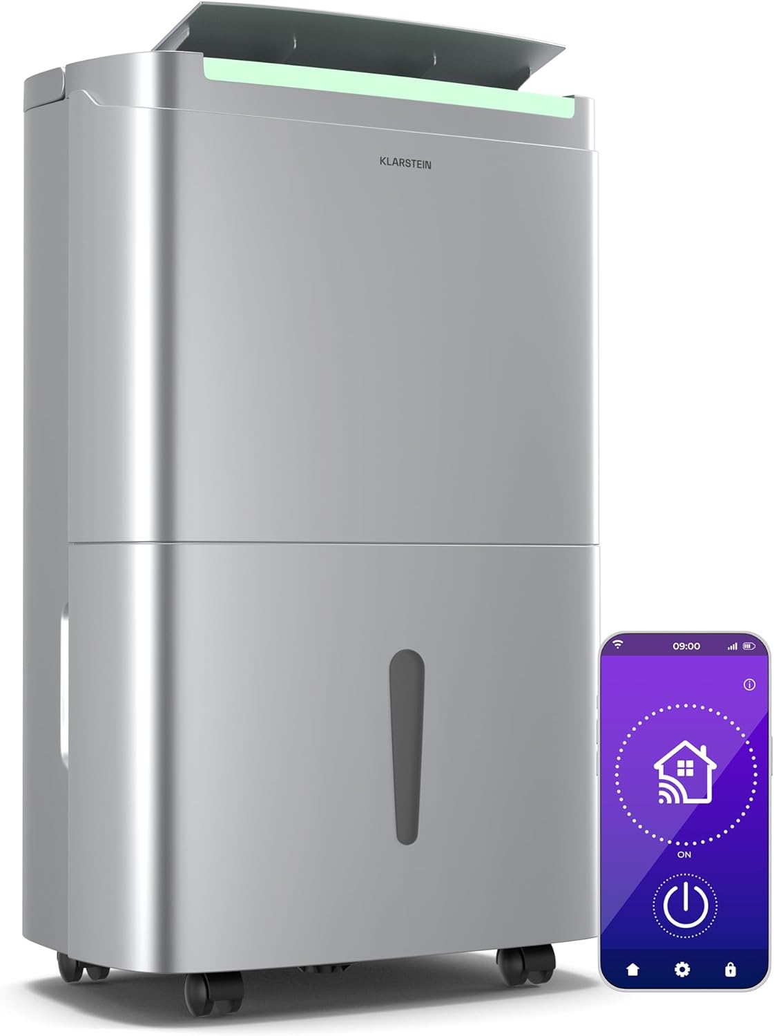 Klarstein Luftentfeuchter bis 55m², Smart Dehumidifier für Wohnung, Bad & Keller, 50L, WLAN IoT App