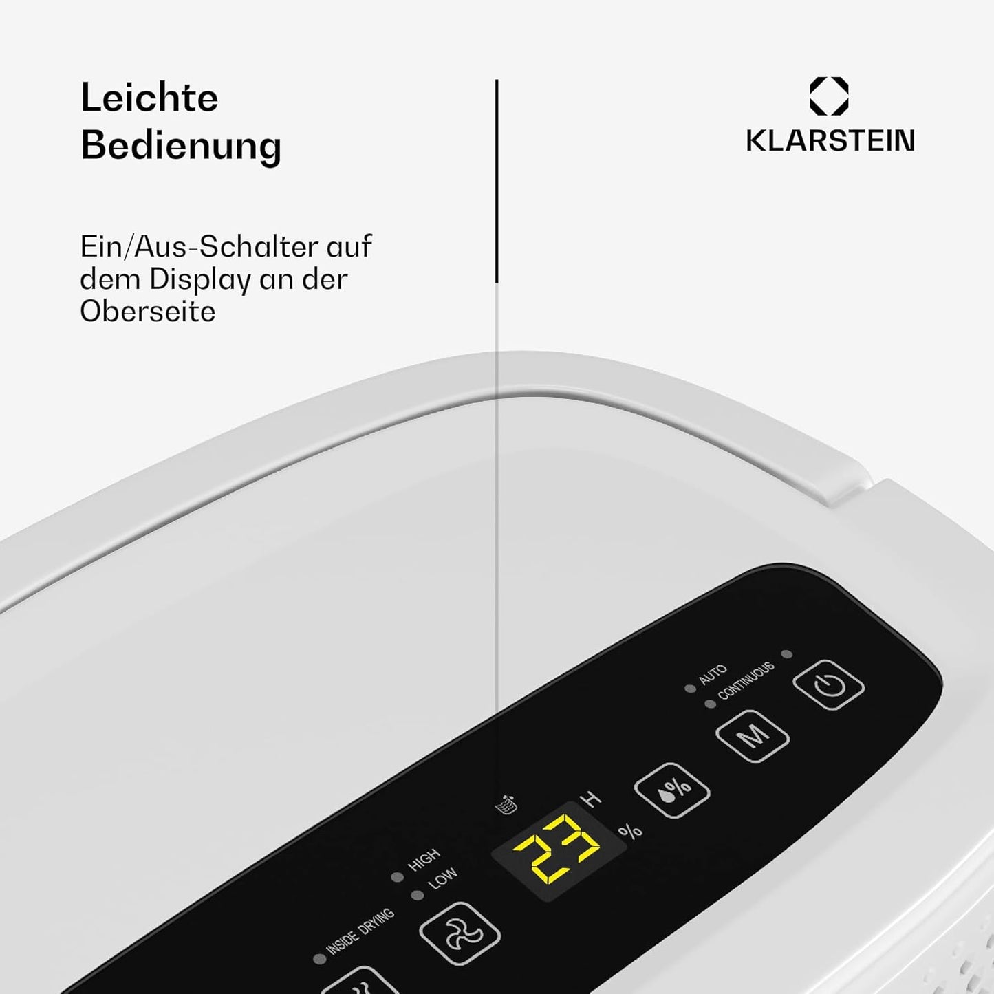 Klarstein Luftentfeuchter bis 55m², Smart Dehumidifier für Wohnung, Bad & Keller, 50L, WLAN IoT App
