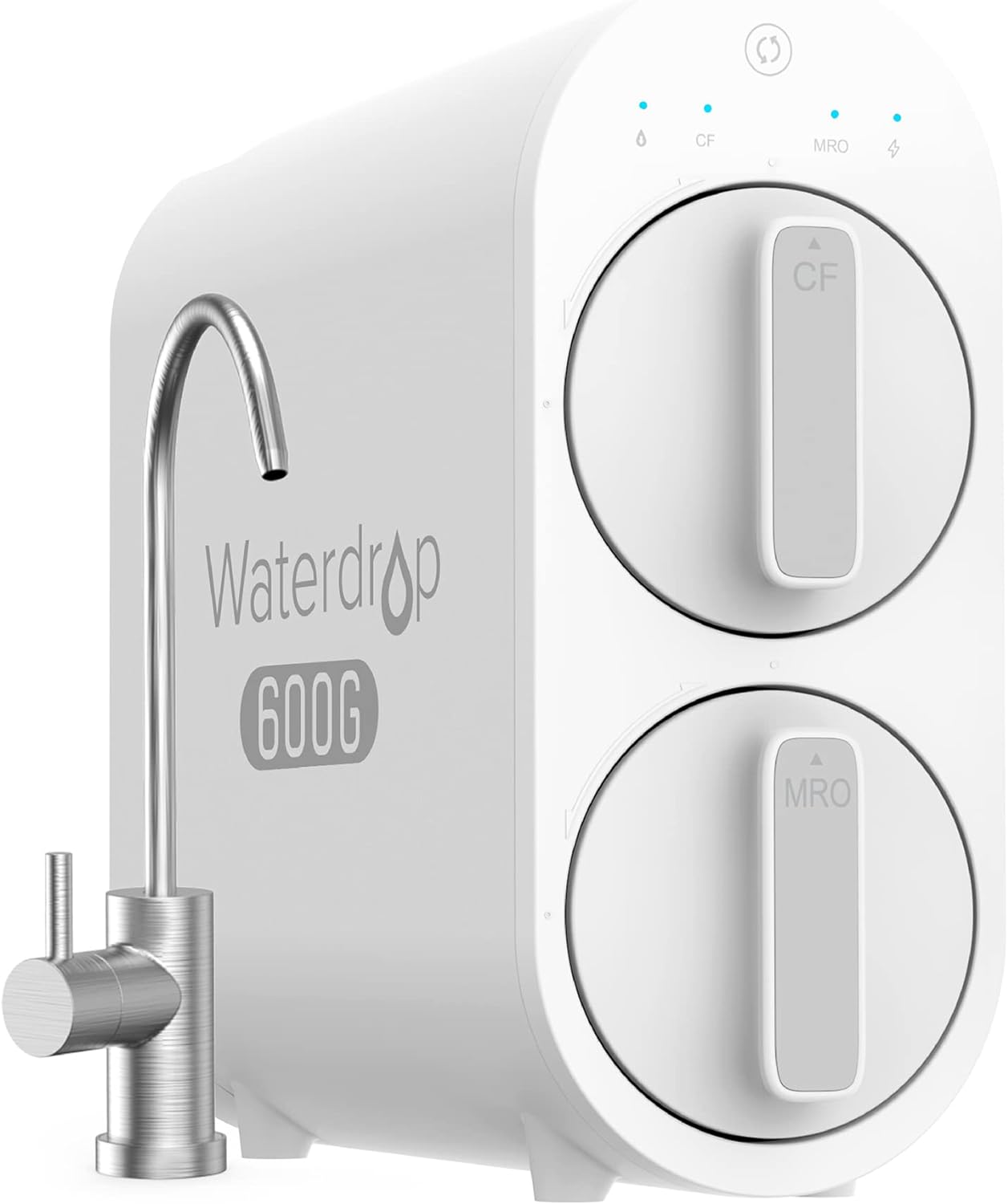 Waterdrop G3P600 Umkehrosmoseanlage, 600 GPD, 8000L, reduziert TDS, 2:1 Rein zum Abfluss, LED-Wasserhahn