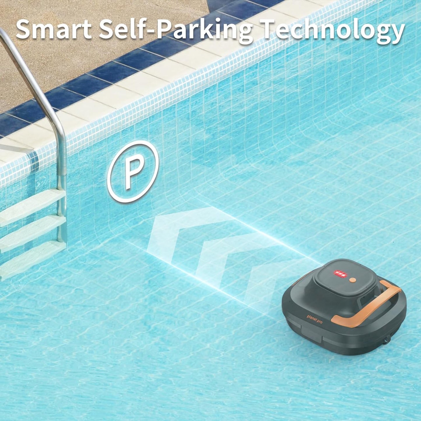CoasTeering Poolroboter Akku, Kabelloser Poolsauger Akku, 120 Minuten Reinigungszeit