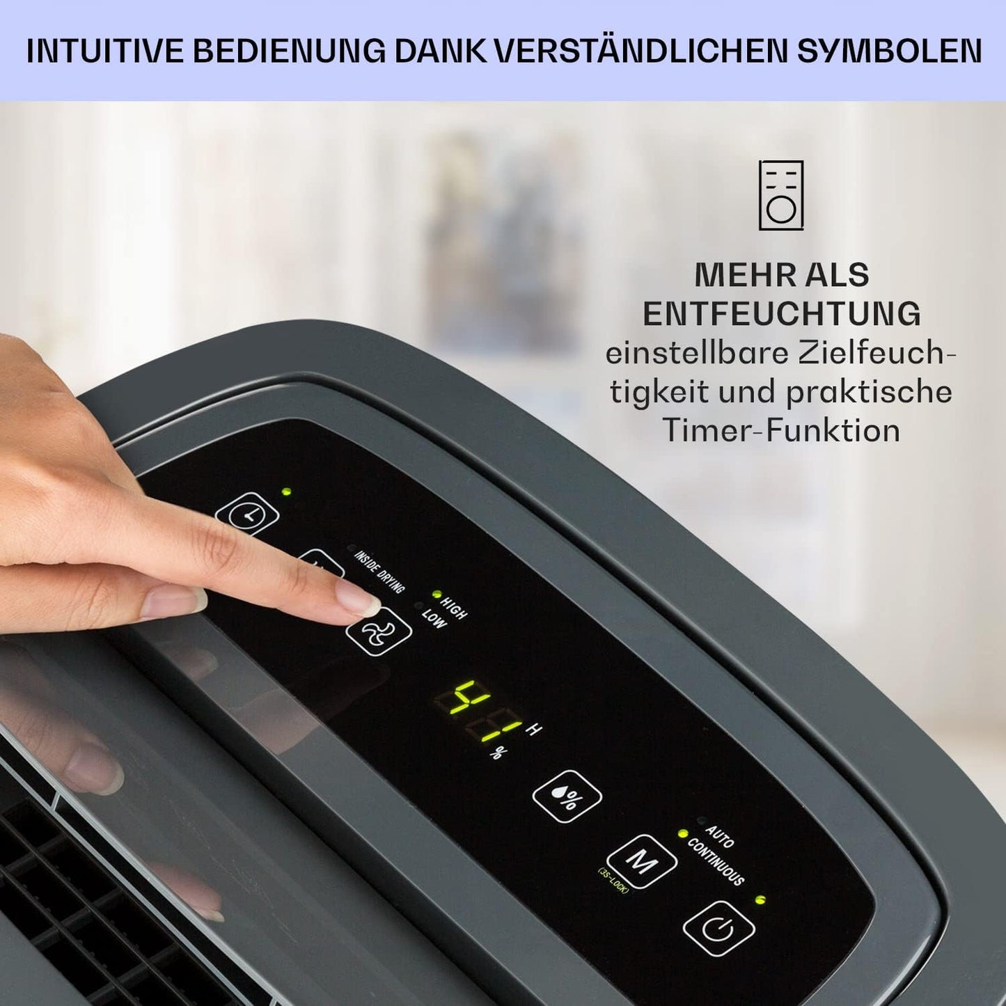 Klarstein Luftentfeuchter bis 55m², Smart Dehumidifier für Wohnung, Bad & Keller, 50L, WLAN IoT App