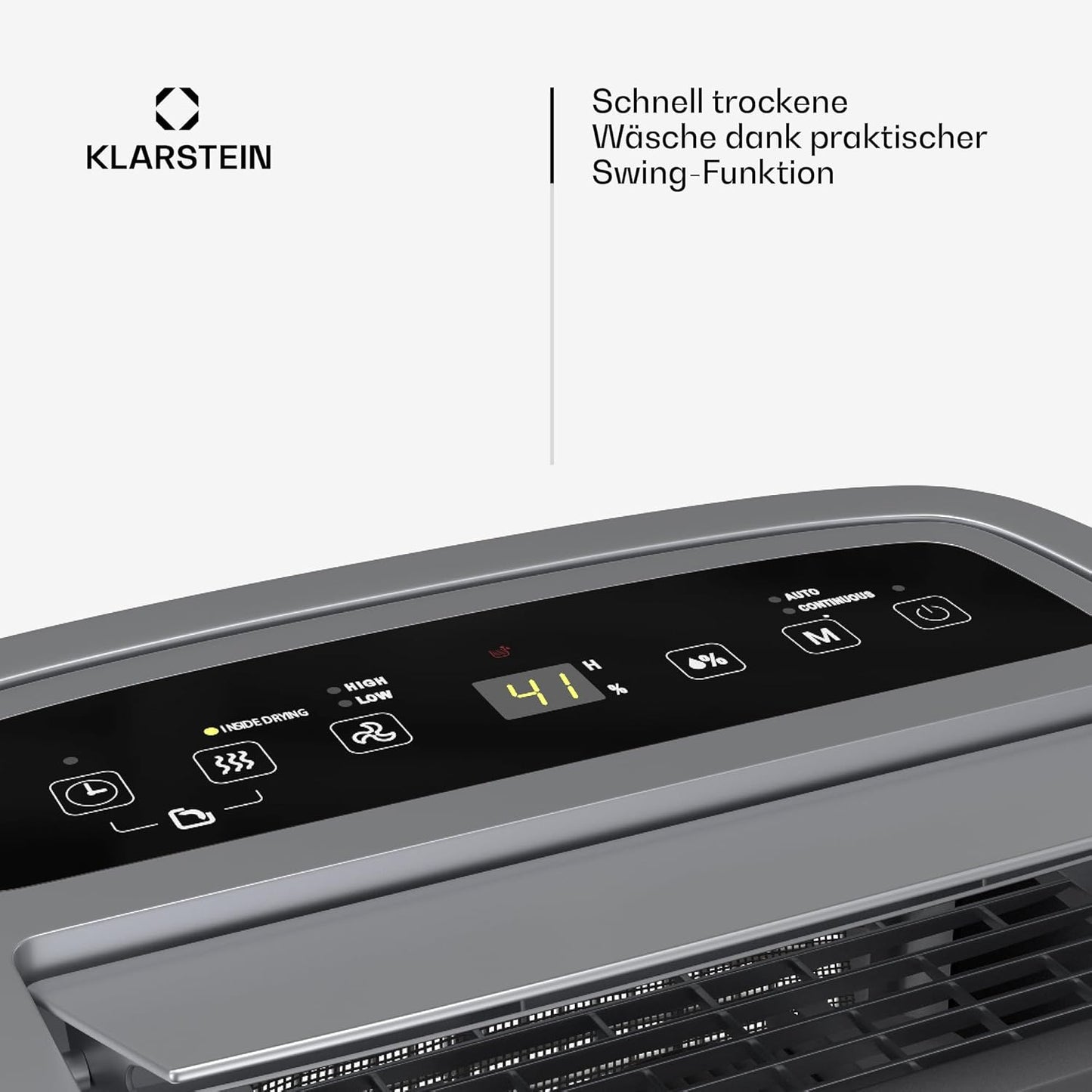 Klarstein Luftentfeuchter bis 55m², Smart Dehumidifier für Wohnung, Bad & Keller, 50L, WLAN IoT App