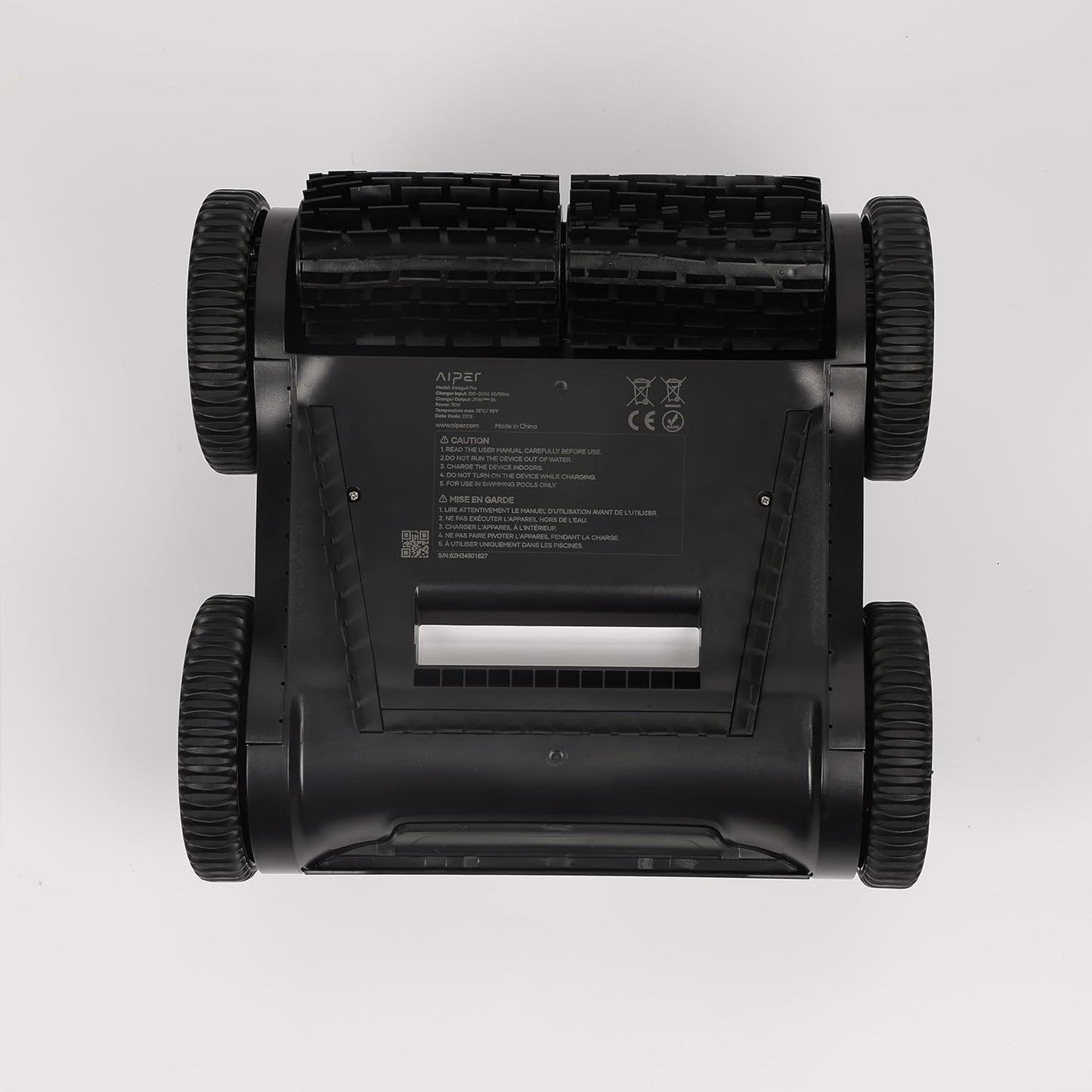 AIPER Poolroboter mit Quad-Motor, WavePath Navigation, 3 Reinigungsmodi, kabellos für Pools bis 150㎡