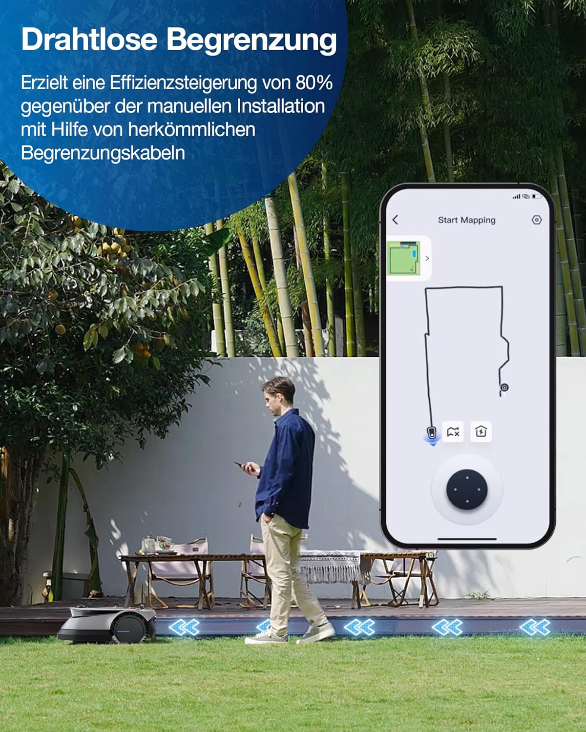 ECOVACS GOAT G1-800 Mähroboter ohne Begrenzungskabel 800㎡