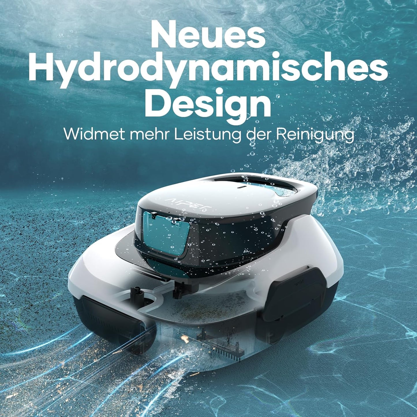 AIPER Poolroboter, Kabelloser Poolsauger Akku, 90 Minuten Reinigungszeit