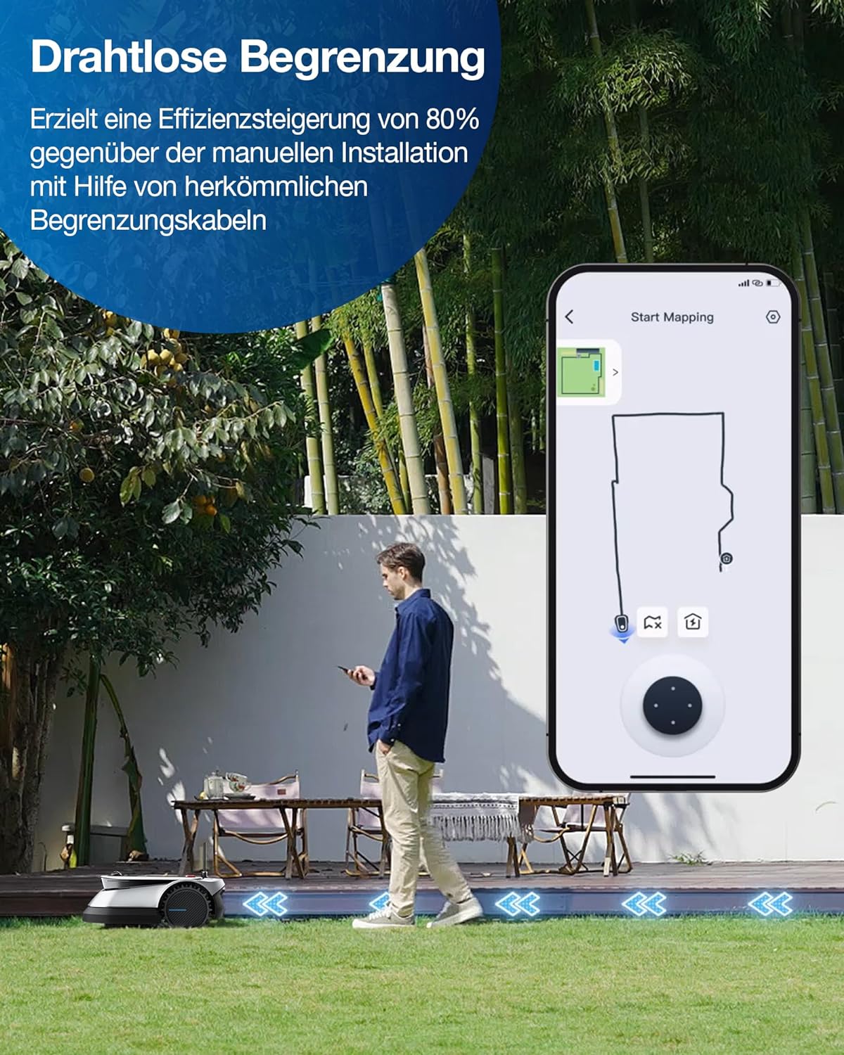 ECOVACS GOAT G1-800 Mähroboter ohne Begrenzungskabel 800㎡
