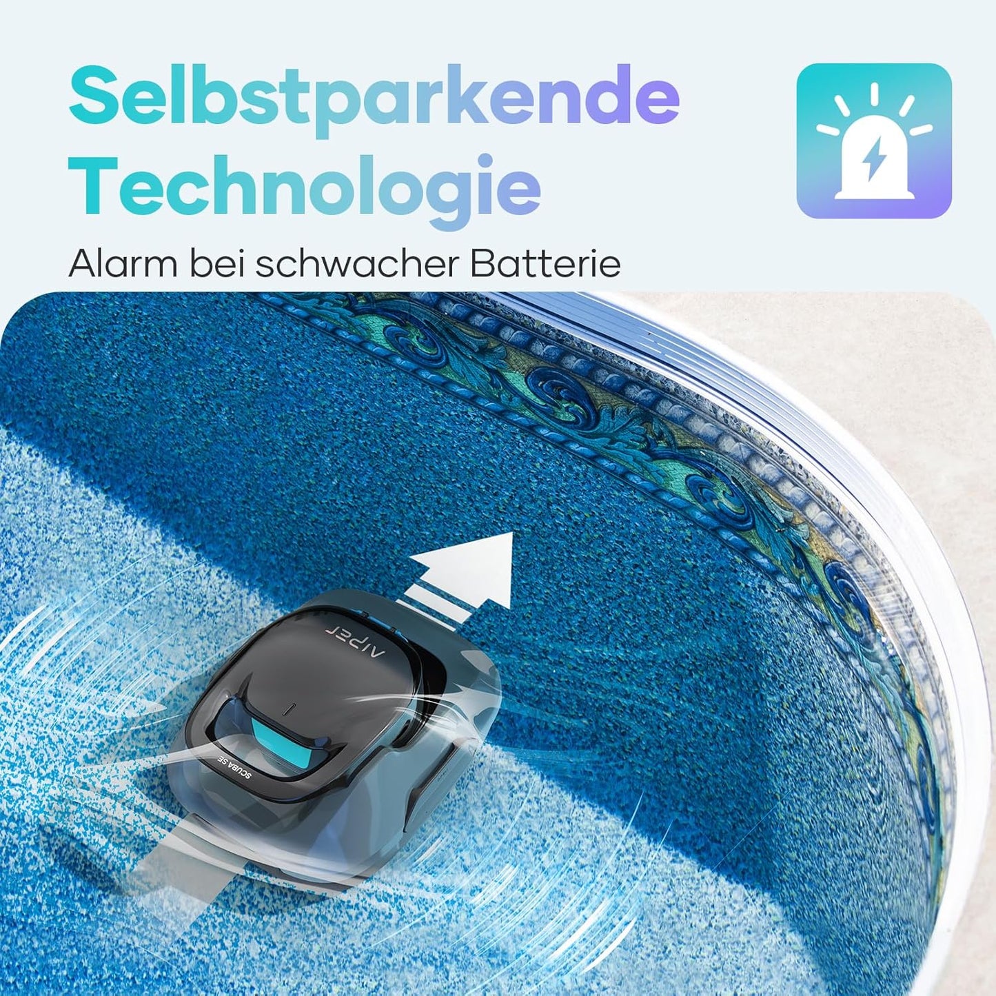 AIPER Poolsauger, Kabelloser Poolroboter, 90 Minuten Reinigungsdauer