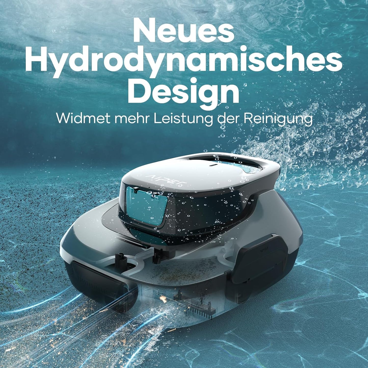 AIPER Poolroboter, Kabelloser Poolsauger Akku, 90 Minuten Reinigungszeit