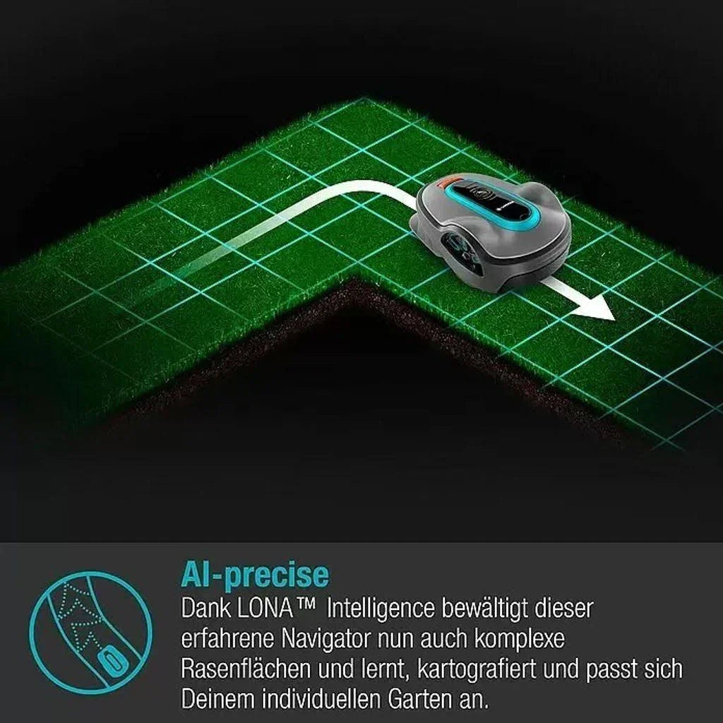 Gardena Rasenmähroboter Garten-Kartierung und Zonenmanagement: Die Intelligente Technologie, bis 750 m² Rasenfläche