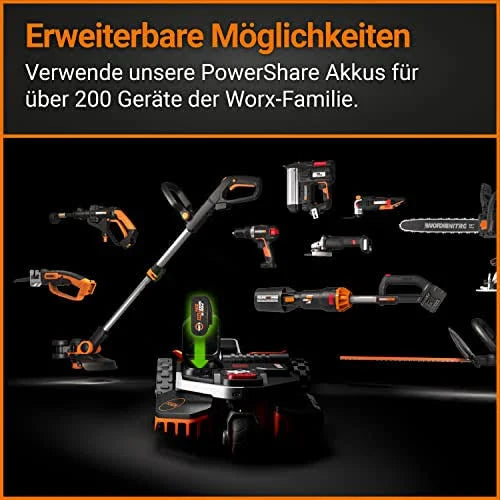 Worx Landroid Vision L1300 Mähroboter WR213E.1 für Gärten bis 1300m²
