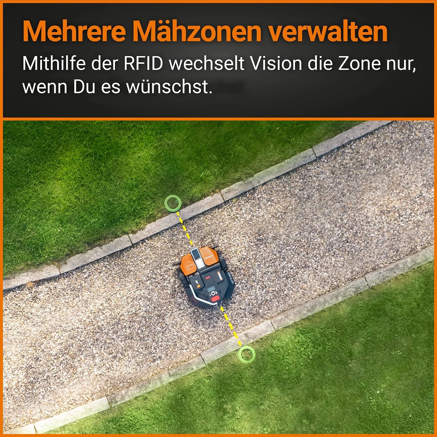 Worx Landroid Vision L1300 Mähroboter WR213E.1 für Gärten bis 1300m²