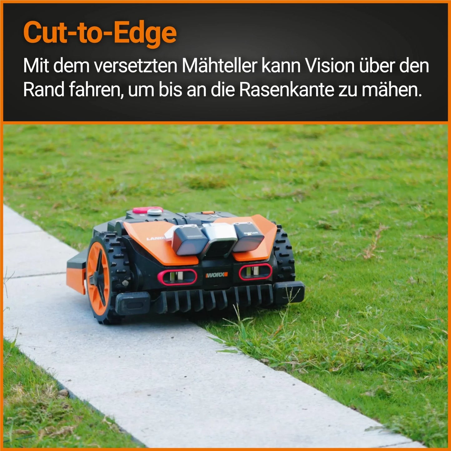 Worx Landroid Vision L1300 Mähroboter WR213E.1 für Gärten bis 1300m²