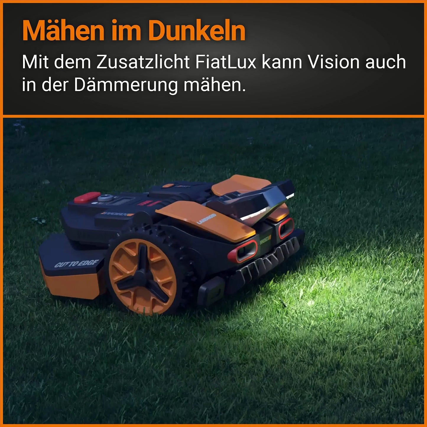 Worx Landroid Vision L1300 Mähroboter WR213E.1 für Gärten bis 1300m²