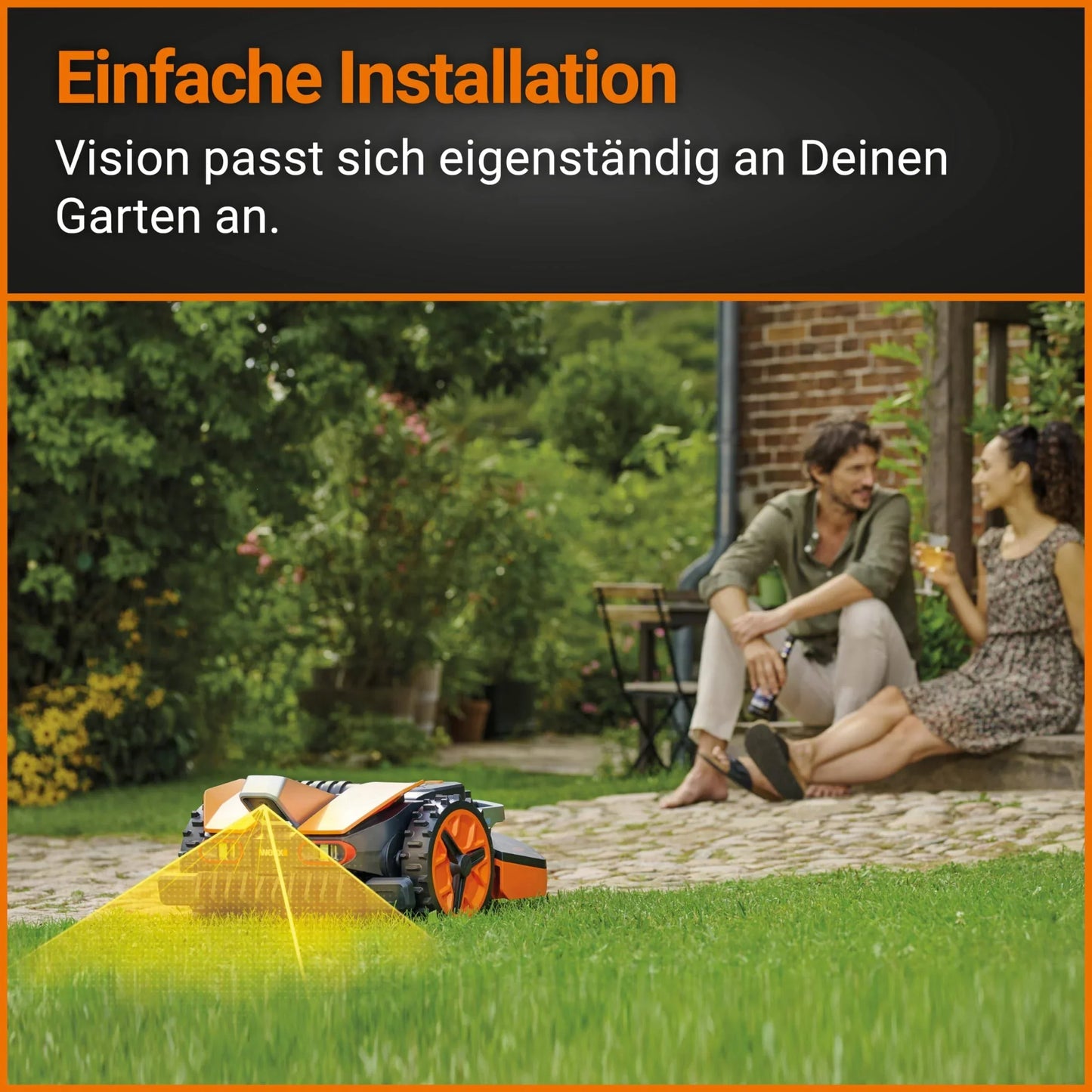 Worx Landroid Vision M800 Mähroboter Wr208 E für Gärten bis 800m² WiFi Bluetooth