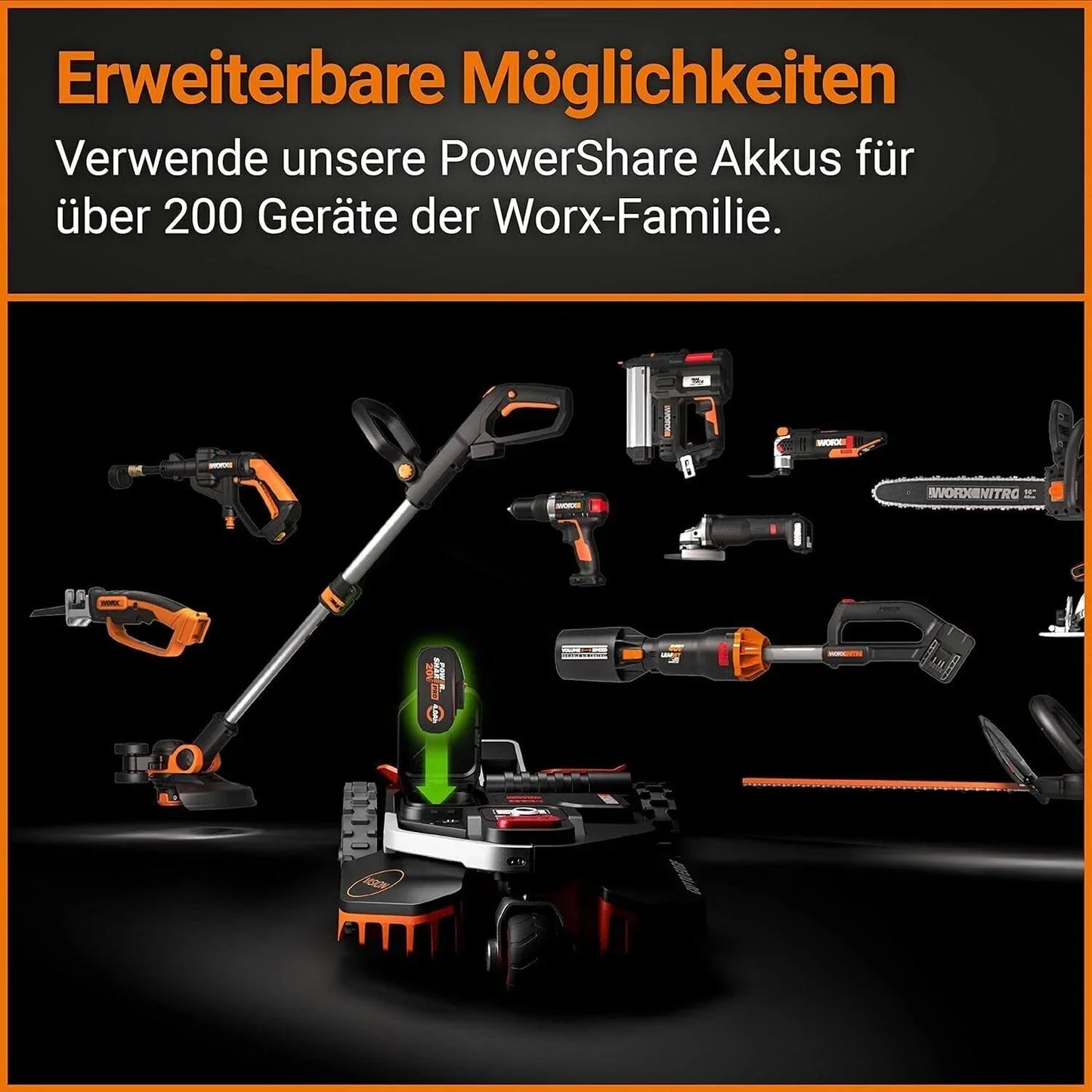 Worx Landroid Vision L1600 Mähroboter WR216E.1 für Gärten bis 1600m² - Intellige