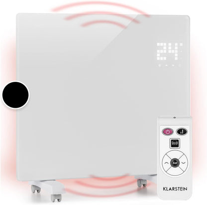 Klarstein Elektroheizung, Konvektor mit Bodenrollen, mobile, energiesparend, leise, 1000W, mit Thermostat