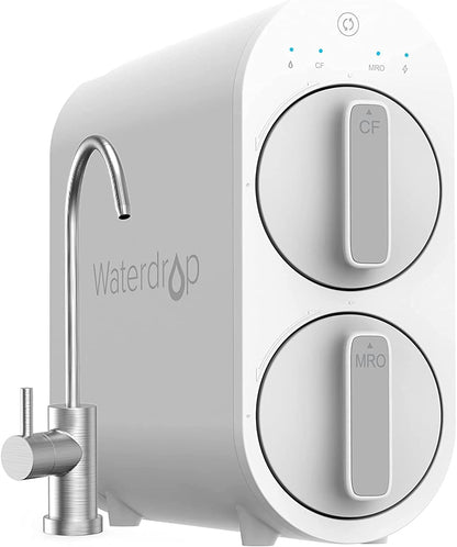 Waterdrop G3P600 Umkehrosmoseanlage, 600 GPD, 8000L, reduziert TDS, 2:1 Rein zum Abfluss, LED-Wasserhahn