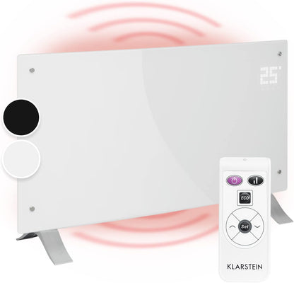 Klarstein Elektroheizung, Konvektor mit Bodenrollen, mobile, energiesparend, leise, 1000W, mit Thermostat