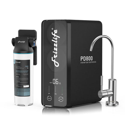 Frizzlife RO Umkehrosmose-Wasserfiltersystem (PD800-TAM4 Alkalisch RO)