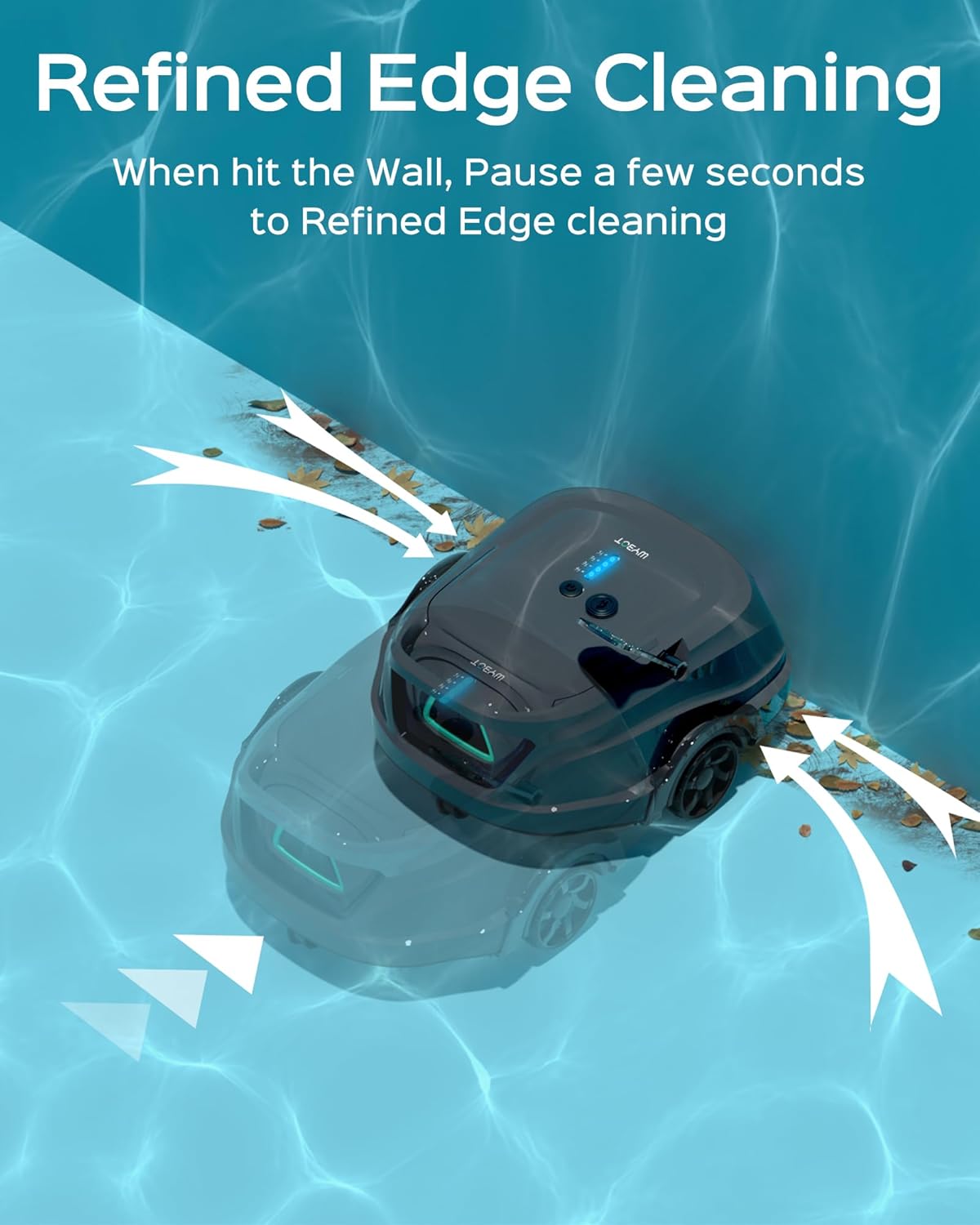 WYBOT A1 Poolroboter Akku mit Zweischicht-Filtersystem 120 Mins Reinigung