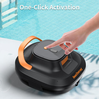 CoasTeering Poolroboter Akku, Kabelloser Poolsauger Akku, 120 Minuten Reinigungszeit