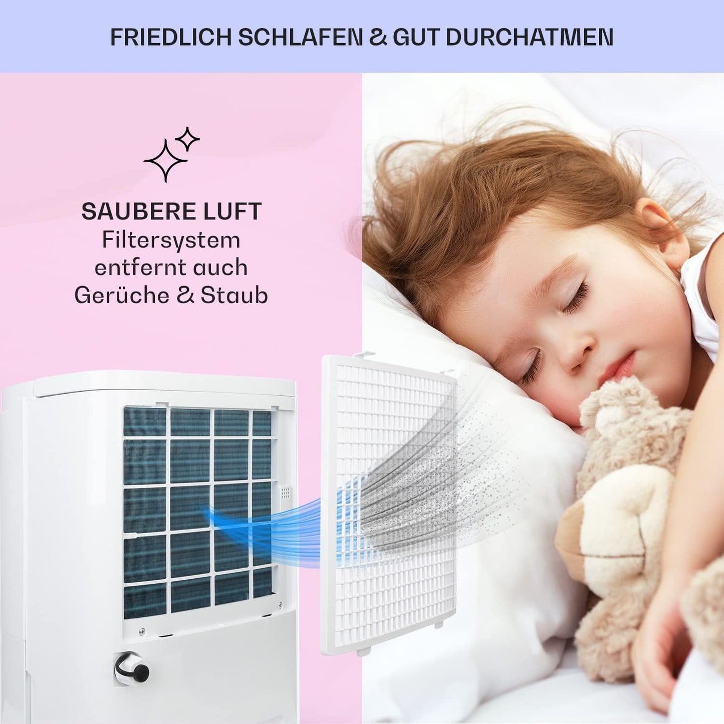 Klarstein Luftentfeuchter bis 55m², Smart Dehumidifier für Wohnung, Bad & Keller, 50L, WLAN IoT App