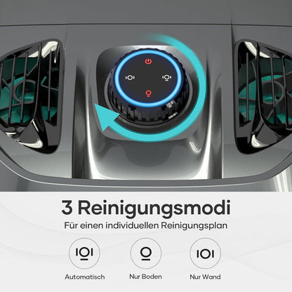 AIPER Poolroboter mit Quad-Motor, WavePath Navigation, 3 Reinigungsmodi, kabellos für Pools bis 150㎡