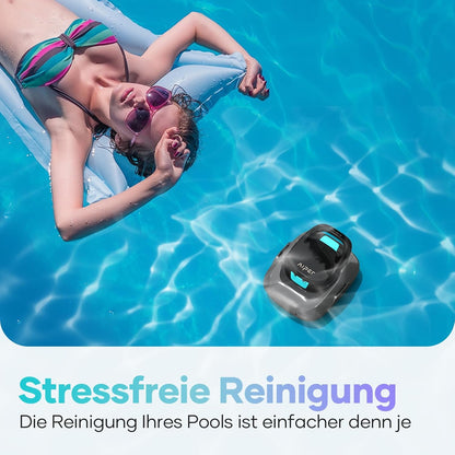 AIPER Poolsauger, Kabelloser Poolroboter, 90 Minuten Reinigungsdauer
