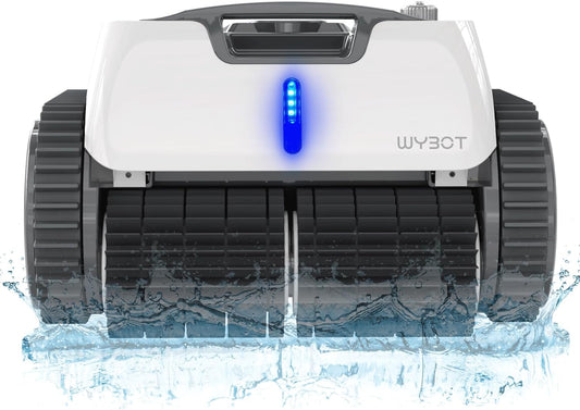 WYBOT Poolroboter Akku 120 Minuten für Boden,Wasserlinie,und Wandreinigung mit Dreifachmotor