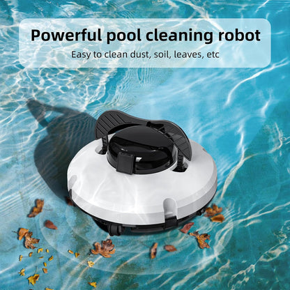 ADSAQOP Poolroboter, Kabelloser Wiederaufladbarer Poolsauger, Poolreiniger mit Selbstparkend