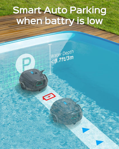 WYBOT A1 Poolroboter Akku mit Zweischicht-Filtersystem 120 Mins Reinigung