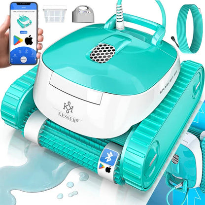 KESSER Poolroboter für Boden und Wand | Poolsauger bis 100m² Pools & Eine Leistungsstarke Reinigung