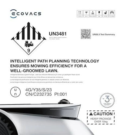 Ecovacs Goat G1-2000 Mähroboter mit Robuster Garage & Auto-Verbindung-Modul, ohne Begrenzungskabel für Gärten bis zu 2,000m2