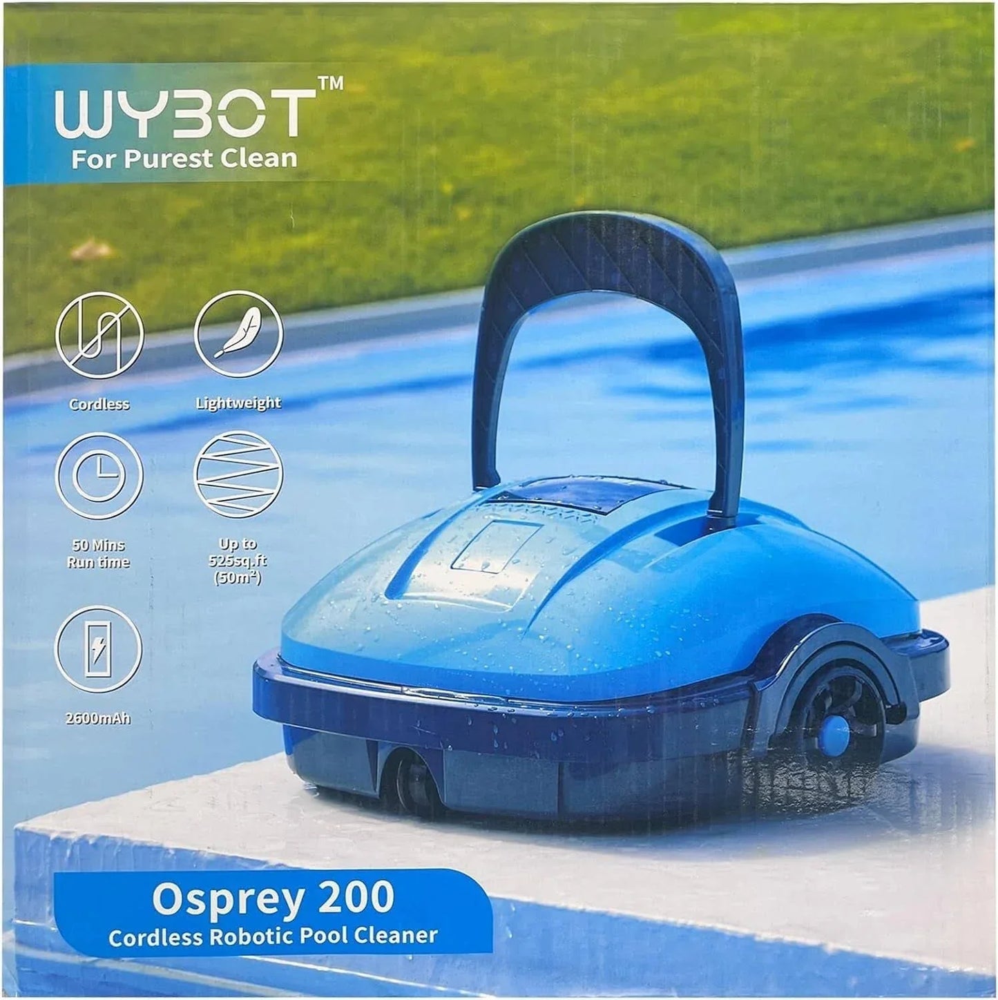 Poolroboter, Poolsauger Akku mit Dual-Motor, Selbstparken, Starke Saugkraft, Aut